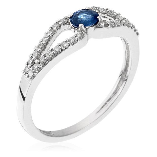 orphelia Orphelia® Women's Whitegold 18C Ring - Silver RD-3214
