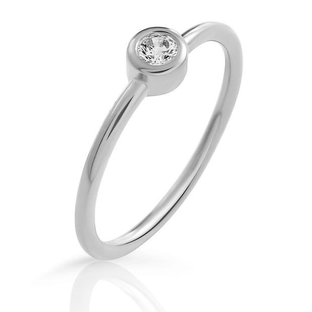 orphelia Orphelia® 'Classic' Women's Sterling Silver Ring - Silver ZR-7526