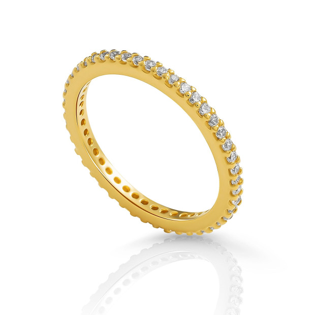 orphelia Orphelia® 'Lily' Women's Sterling Silver Ring - Gold ZR-7538/G