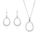 Orphelia Silver Set: Chain-pendant + Earrings SET-7494 #1
