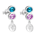 Orphelia® 'Regula' Women's Sterling Silver Drop Earrings - Silver ZO-7578