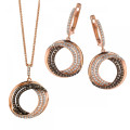 Silver Set: Chain-pendant + Earrings SET-7055 #1