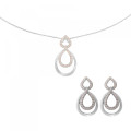 Sterling Silver Set: Chain-Pendant + Earrings SET-7092 #1