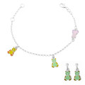 Child's Silver Set: Bracelet + Earrings SET-7140/GR #1