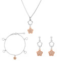 Silver Set: Chain + Bracelet + Earrings SET-7377 #1