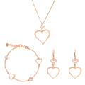 Silver Set: Chain + Bracelet + Earrings SET-7383 #1