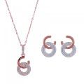 Orphelia Silver Set: Chain-pendant + Earrings SET-7440 #1