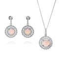 Silver Set: Chain-pendant + Earrings SET-7481/PC #1