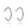 Beverly Sterling Silver Hoop Earrings ZO-7554 #1