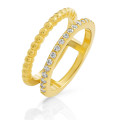 Orphelia® 'Chic' Women's Sterling Silver Ring - Gold ZR-7537/G