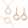Silver Set: Bracelet + Earrings + Necklace SET-7075/1 #1
