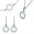Orphelia Silver Set: Bracelet + Earrings + Necklace SET-7076 #1