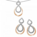Orphelia Silver Set: Chain-pendant + Earrings SET-7092/1 #1