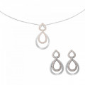Sterling Silver Set: Chain-Pendant + Earrings SET-7092 #1