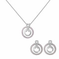 Orphelia Silver Set: Chain-pendant + Earrings SET-7095 #1