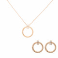 Orphelia Silver Set: Chain-pendant + Earrings SET-7129/RG #1