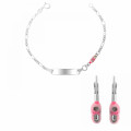 Child's Silver Set: Bracelet + Earrings SET-7136 #1