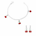 Child's Silver Set: Bracelet + Earrings SET-7149/1 #1