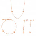 Orphelia Silver Set: Chain + Bracelet + Earrings SET-7378 #1