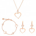 Silver Set: Chain + Bracelet + Earrings SET-7383 #1