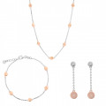 Silver Set: Chain + Bracelet + Earrings SET-7385 #1