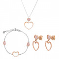 Orphelia Silver Set: Chain + Bracelet + Earrings SET-7389 #1