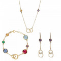 Orphelia Silver Set: Chain + Bracelet + Earrings SET-7409/G #1