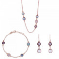 Silver Set: Chain + Bracelet + Earrings SET-7410 #1