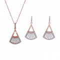 Sterling Silver Set: Necklace + Earrings SET-7436 #1