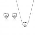 Orphelia Silver Set: Necklace + Earrings SET-7484 #1