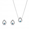 Orphelia Silver Set: Necklace + Earrings SET-7487 #1