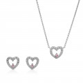 Silver Set: Necklace + Earrings SET-7488 #1
