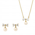 Sparkle Silver Set: Chain-pendant + Earrings SET-7512 #1