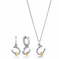 Aurora Silver Set: Chain-pendant + Earrings SET-7525 #1