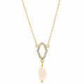 'Normandy' Women's Sterling Silver Pendant with Chain - Gold ZK-7574/G