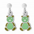 Bear Silver Drop Earrings ZO-7140/GR #1