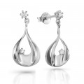 Orphelia Etoile Silver Drop Earrings ZO-7524 #1