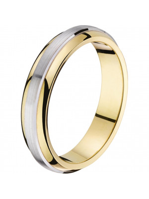 Unisex's Sterling Silver Wedding ring - Silver/Gold OR6857/N/LE/6/62