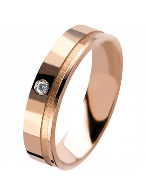 Unisex's Sterling Silver Wedding ring - Rose ORB9822/54