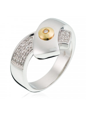 Two-Tone 18K Ring RD-33012 #1