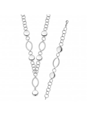 Orphelia Silver Set: Chain + Bracelet SET-016 #1