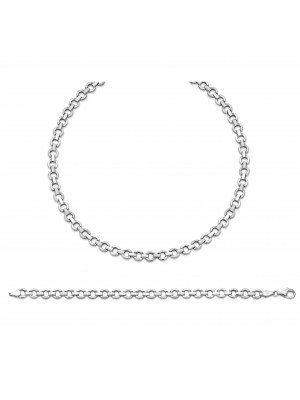 Orphelia Sterling Silver Set: Chain + Bracelet SET-037 #1