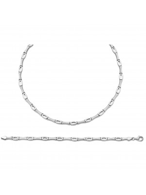 Orphelia Silver Set: Chain + Bracelet SET-041 #1