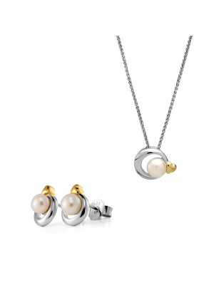 Mathilde Silver Set: Chain-pendant + Earrings SET-7510/G #1