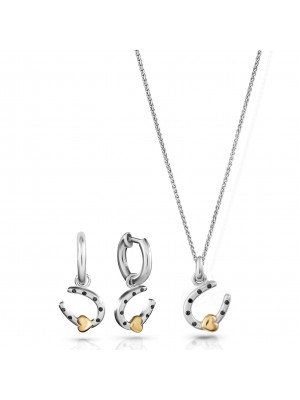 Aurora Silver Set: Chain-pendant + Earrings SET-7525 #1