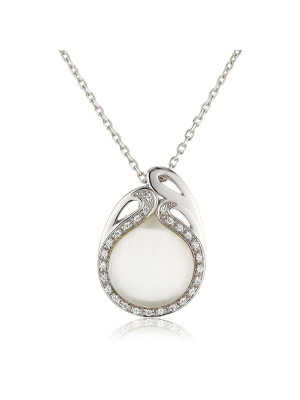 Orphelia Women's Silver Pendant with Chain ZH-4569