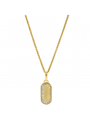 'Malaga' Women's Sterling Silver Pendant with Chain - Gold ZH-7573/G
