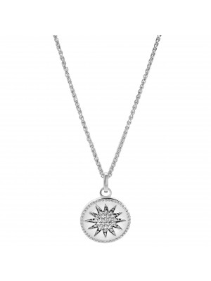 Orphelia® 'Shine' Women's Sterling Silver Pendant with Chain - Silver ZH-7576