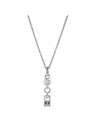 Orphelia® 'Madelyn' Women's Sterling Silver Pendant with Chain - Silver ZH-7583