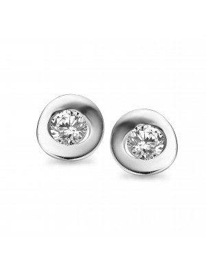 Women's Sterling Silver Stud Earrings - Silver ZO-5008